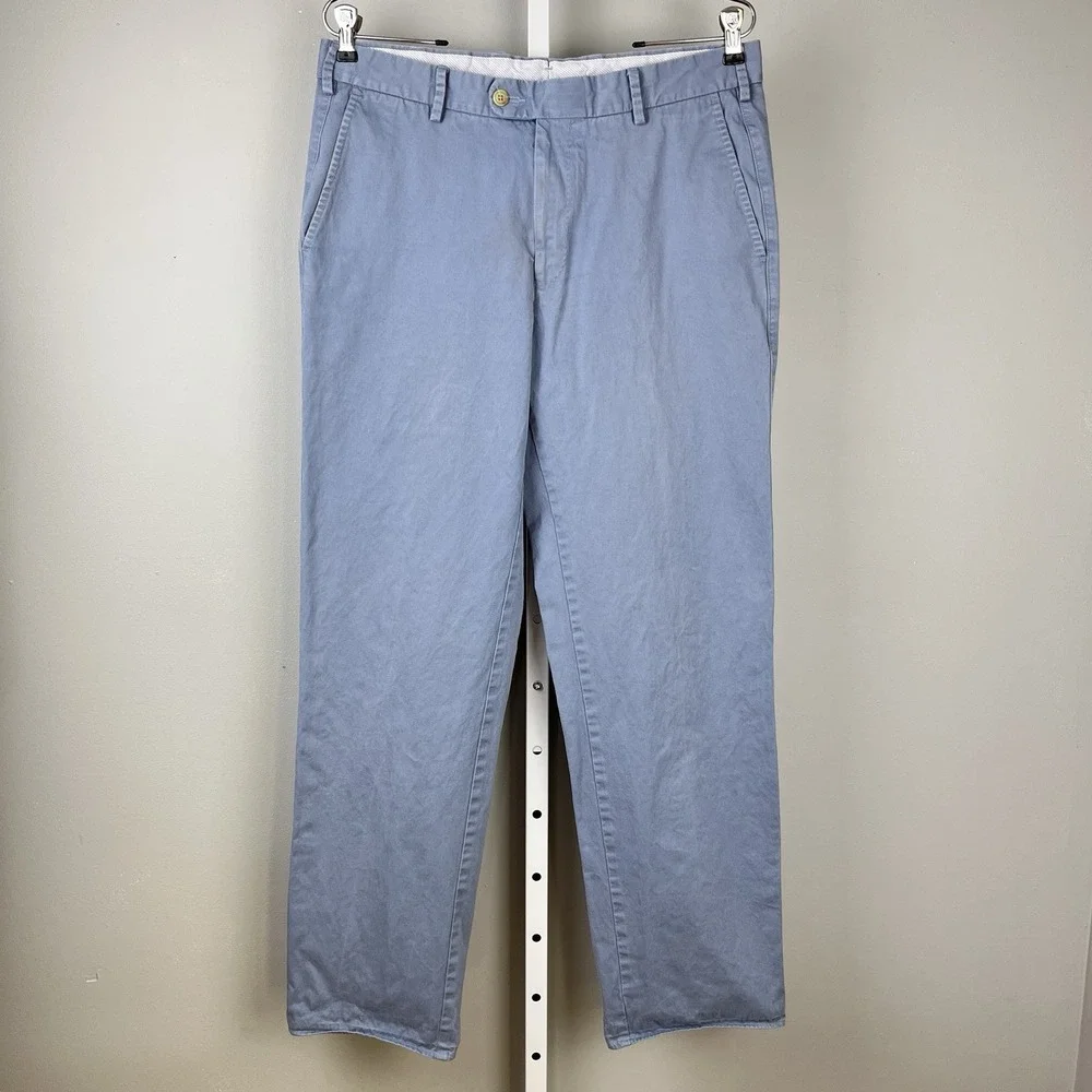 Peter Millar Blue Chino Pants Mens 33‎ Straight Leg Preppy Nautical Pima Cotton